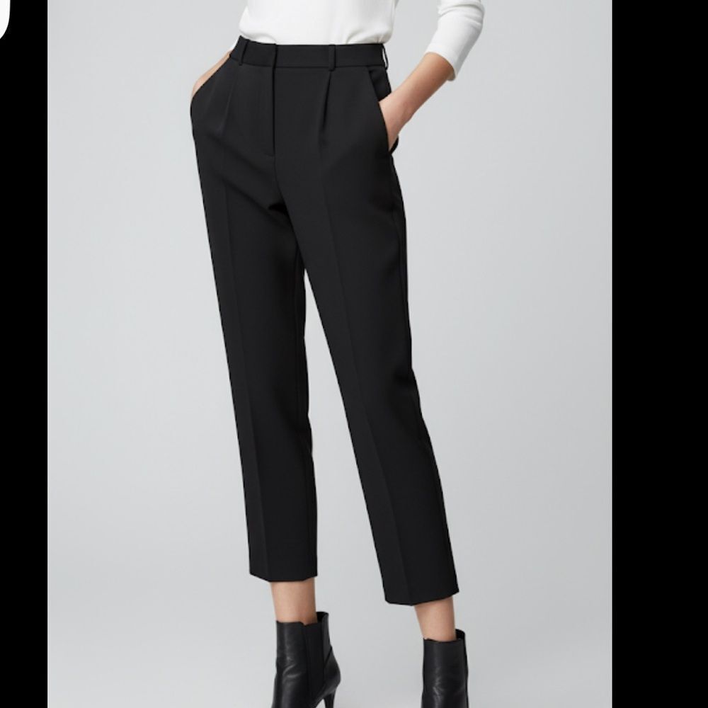 ASOS tall‎ lined pleated cropped pants 8